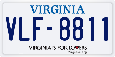 VA license plate VLF8811