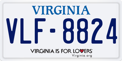 VA license plate VLF8824