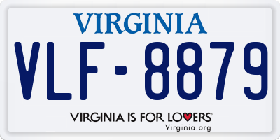VA license plate VLF8879