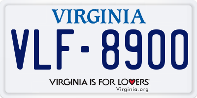 VA license plate VLF8900