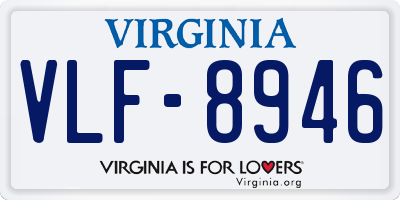 VA license plate VLF8946