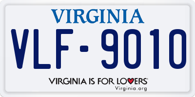 VA license plate VLF9010