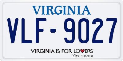 VA license plate VLF9027