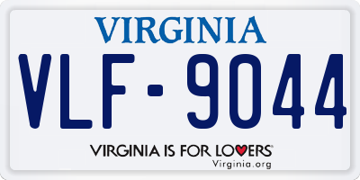 VA license plate VLF9044
