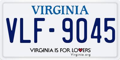 VA license plate VLF9045
