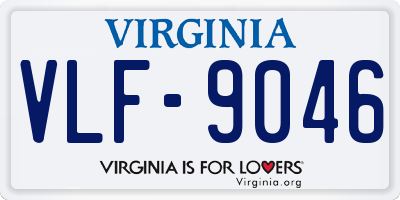 VA license plate VLF9046