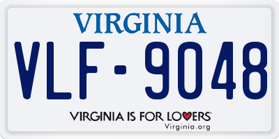 VA license plate VLF9048