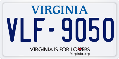 VA license plate VLF9050