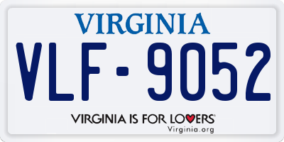 VA license plate VLF9052