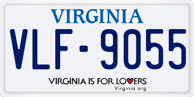 VA license plate VLF9055