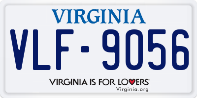 VA license plate VLF9056