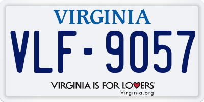 VA license plate VLF9057