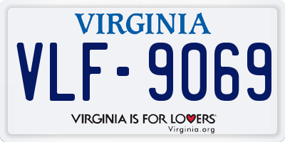 VA license plate VLF9069