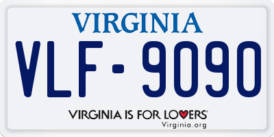 VA license plate VLF9090