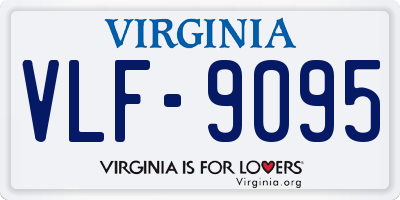 VA license plate VLF9095