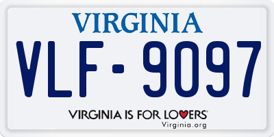 VA license plate VLF9097
