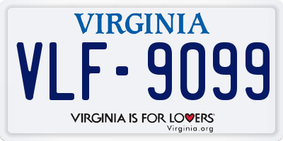 VA license plate VLF9099