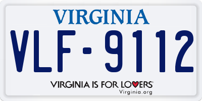 VA license plate VLF9112