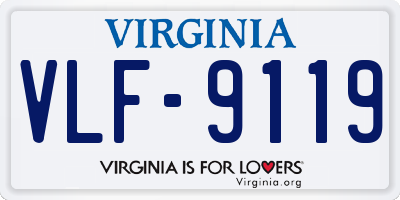 VA license plate VLF9119