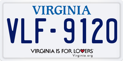 VA license plate VLF9120