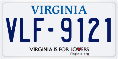 VA license plate VLF9121