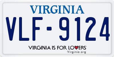 VA license plate VLF9124