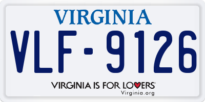 VA license plate VLF9126