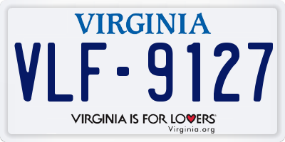 VA license plate VLF9127