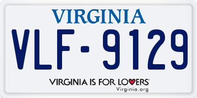VA license plate VLF9129