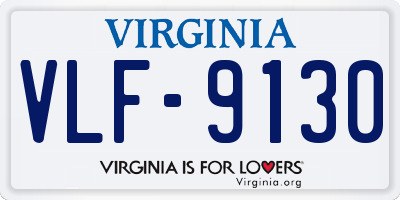 VA license plate VLF9130