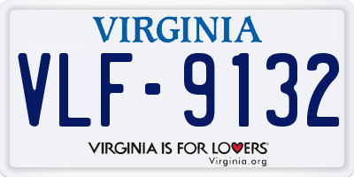 VA license plate VLF9132
