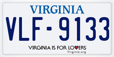 VA license plate VLF9133