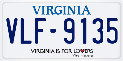 VA license plate VLF9135