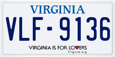 VA license plate VLF9136
