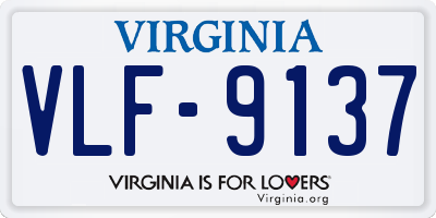 VA license plate VLF9137