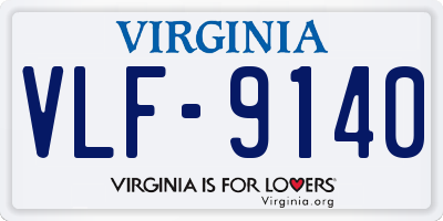 VA license plate VLF9140