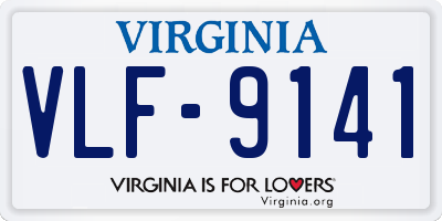 VA license plate VLF9141