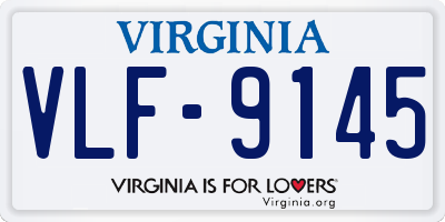 VA license plate VLF9145