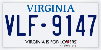VA license plate VLF9147