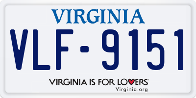VA license plate VLF9151