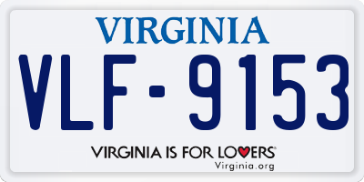 VA license plate VLF9153