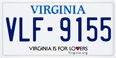 VA license plate VLF9155