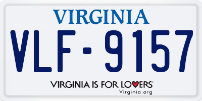 VA license plate VLF9157