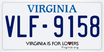 VA license plate VLF9158