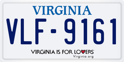 VA license plate VLF9161