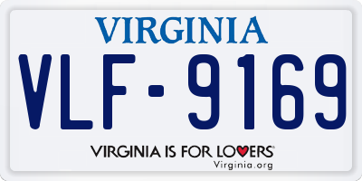 VA license plate VLF9169
