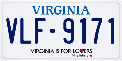 VA license plate VLF9171