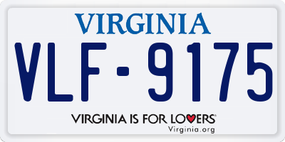 VA license plate VLF9175