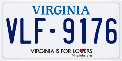 VA license plate VLF9176