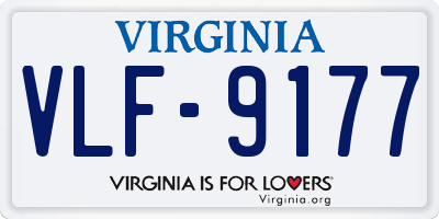 VA license plate VLF9177